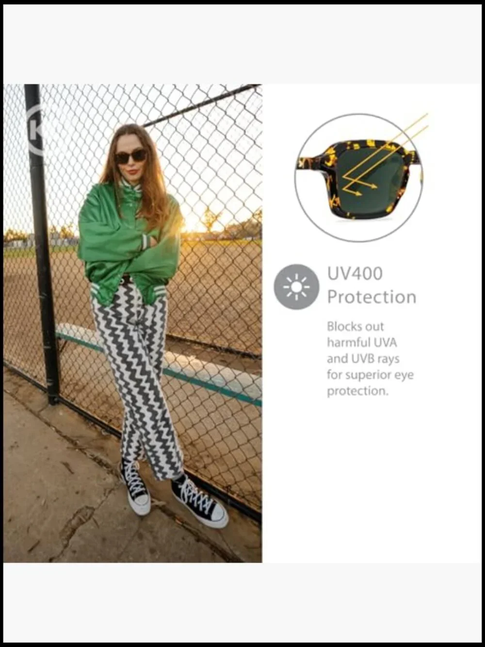 Polarized Sunglasses with Polycarbonate Frame, UV400 Protection - Picture 3 of 7